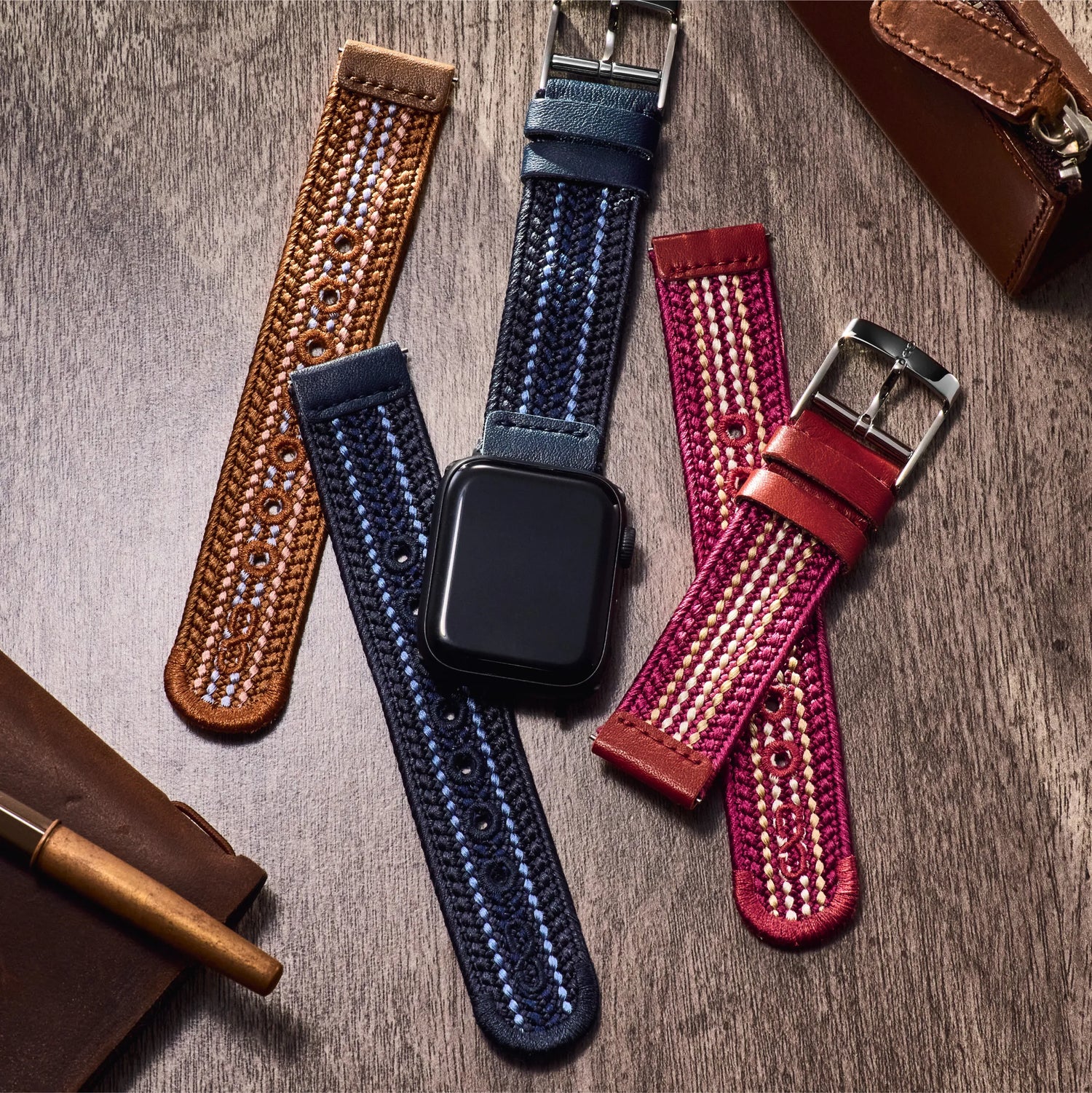 S18-AK-1811 Apple Watch バンド 絹, シルク日本製メンズ レディース S18-AK-1811 Apple Watch バンド 絹, シルク日本製メンズ レディース